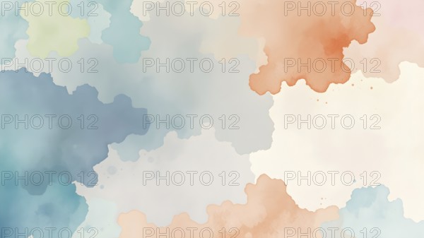 A vibrant display of abstract watercolor artwork featuring a spectrum of soft and bright hues, evoking creativity, artistry, and inspiration, AI generated