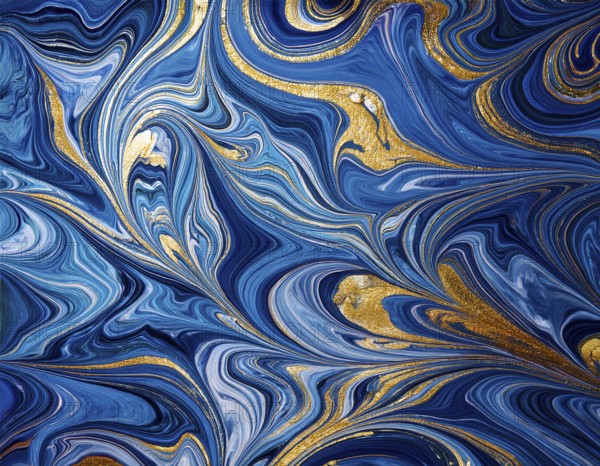 Abstract Marble Waves Acrylic Background. Abstract fluid art with swirling colors and bubbles, creating a dynamic effect, vibrant colors, AI generated