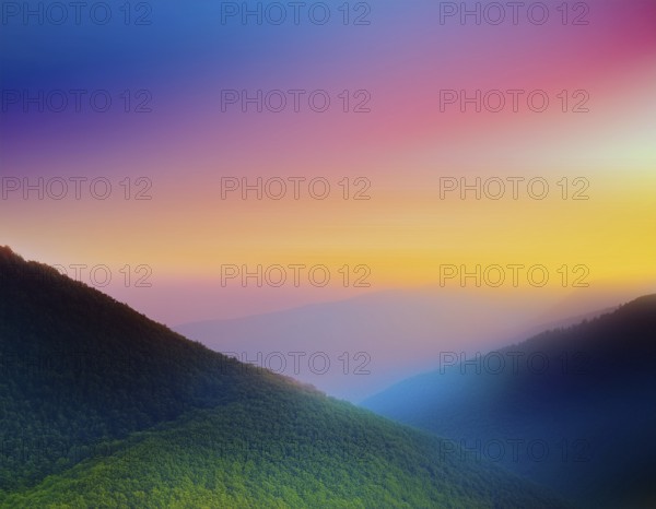 A bright and vivid gradient mesh design with smooth transitions between colors, evoking feelings of modernity and energy, AI generated