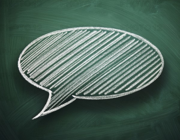 Outlined blank speech bubble. Perfect for creative projects focusing on communication, dialogue, or empty textual presentation space for various expressive purposes, AI generated
