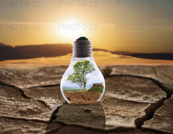 Nvironmental concept of alternative sustainable energy for an eco-friendly planet, AI generated