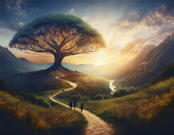 Life Concept. Existence survival being consciousness. Growth of new life, AI generated