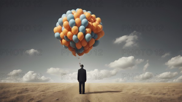 Abstract conceptual journey of growth and discovery of man . AI generated image