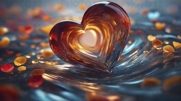 Heart shape for Love concept, Valentine's Day concepts. love symbol, concept for Valentine's Day, wedding etc. Heart elements for love concept design. AI generated image