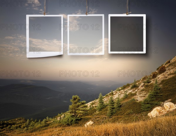 Empty frame with copy space for mockup and display design, AI generated