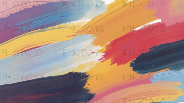 Minimalist black brush strokes abstract poster with ink-inspired textures for modern interior wall décor, AI generated