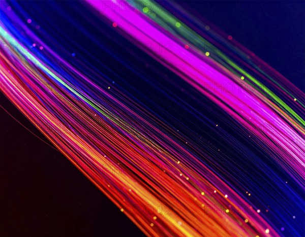 Abstract cyber grid wall art design with glowing digital lines, futuristic network visualization, and neon-inspired technology patterns, AI generated