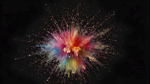 Color dust explosion poster bursting with vibrant energy, abstract powder splash, festival inspiration, and colorful digital décor, AI generated