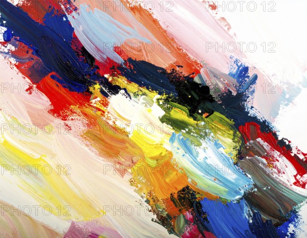 A painterly brush strokes print combining texture, energy, and abstract art, designed for creative decoration and interiors, AI generated