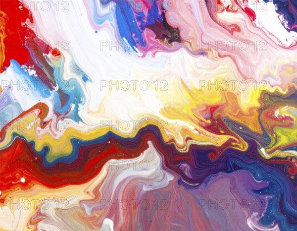 Colorfully painted background with vivid brush strokes and abstract design, symbolizing creativity, expression, and artistic inspiration, AI generated