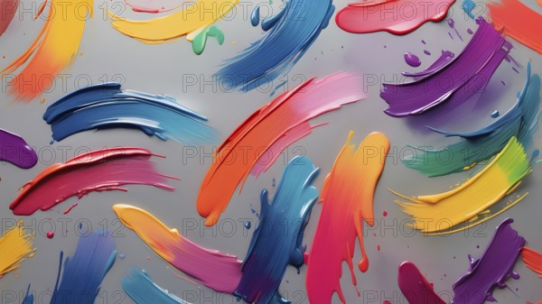Artistic brushes. hand drawn brush strokes and stains. brush stroke isolated. Brush stroke backgrounds. AI generated image