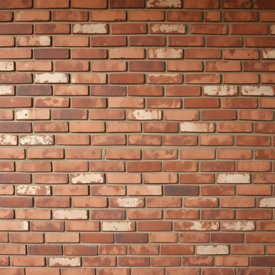 Rustic red brick wall poster print showcasing vintage industrial charm for modern loft, office, or home décor, AI generated