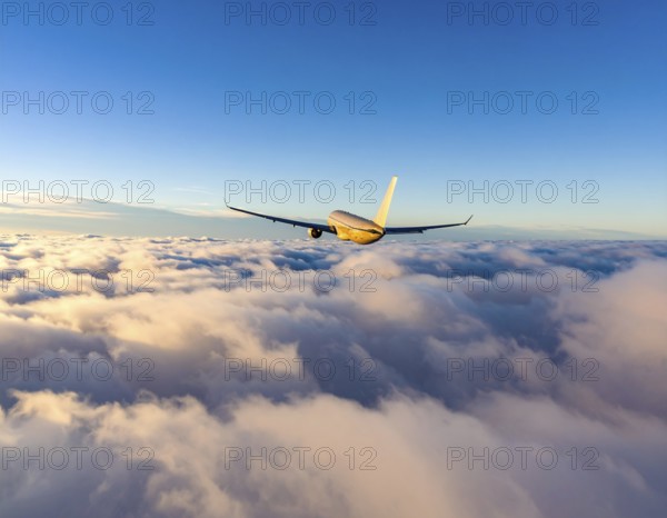 A breathtaking airplane sunset wall art print symbolizing travel, freedom, and modern aviation-inspired dream journeys, AI generated