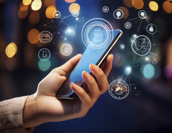 Social media and digital online concept, AI generated