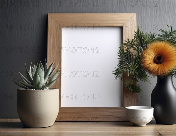Empty frame with copy space for mockup and display design, AI generated