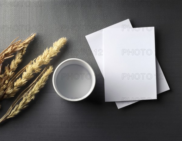 Empty paper template copy space for mockup and display design, AI generated