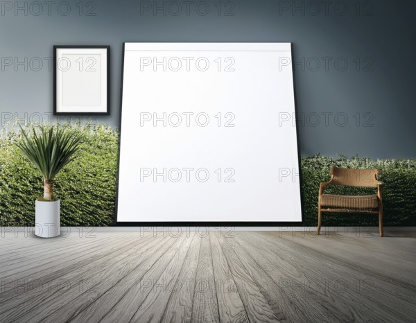 Empty frame with copy space for mockup and display design, AI generated