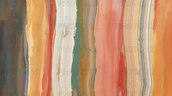 An energetic brush stroke abstract design bursting with colors, ideal for creative interiors and artistic decoration, AI generated