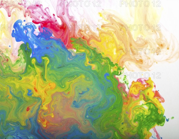 Colorfully painted background with vivid brush strokes and abstract design, symbolizing creativity, expression, and artistic inspiration, AI generated