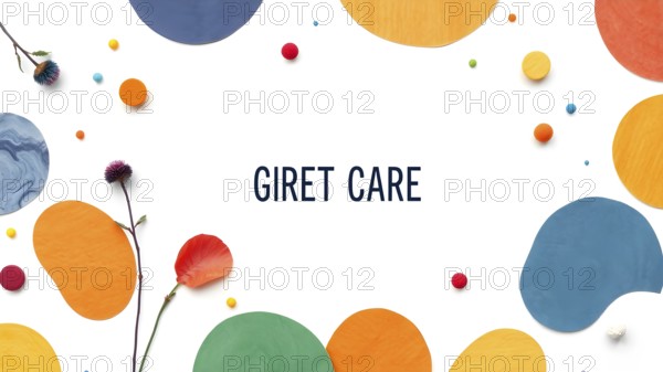 Greeting card template. Template frame design for greeting card AI generated image, ai