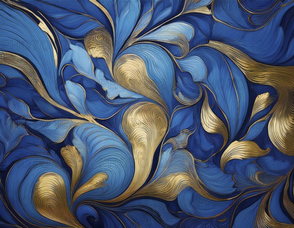 Abstract Marble Waves Acrylic Background. Abstract fluid art with swirling colors and bubbles, creating a dynamic effect, vibrant colors, AI generated