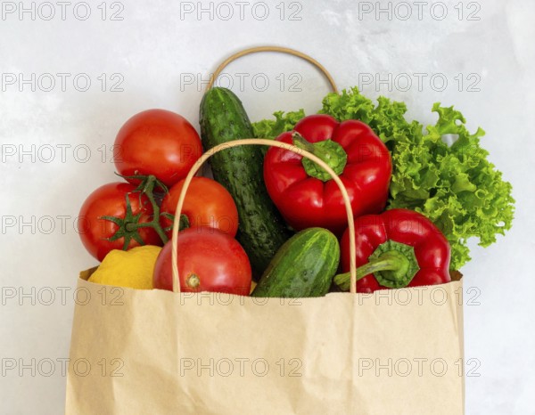 Fresh vegetables and fruits in reusable eco bag, symbolizing sustainability, healthy eating, zero waste, and natural lifestyle, AI generated