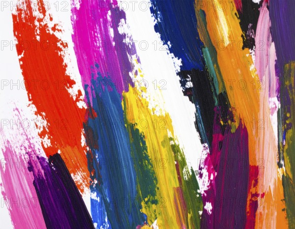 A painterly brush strokes print combining texture, energy, and abstract art, designed for creative decoration and interiors, AI generated