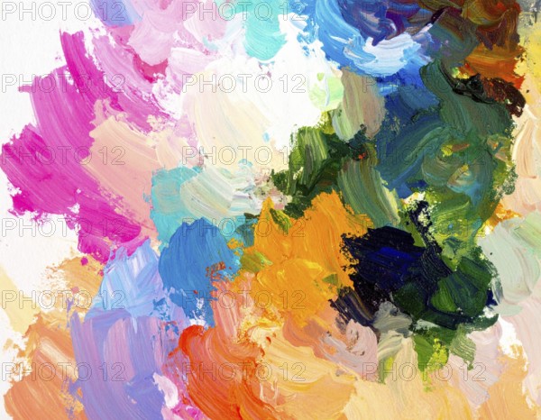 Modern brush strokes abstract poster with digital textures and expressive design, perfect for creative stylish decorations, AI generated