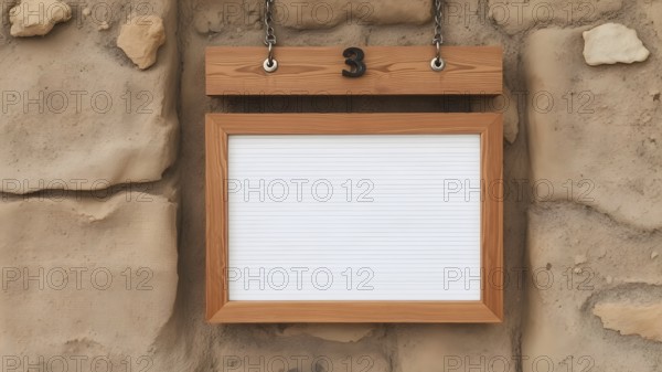 Modern blank framed white board poster designed as versatile décor, ready for personalized quotes, art, or messages, AI generated