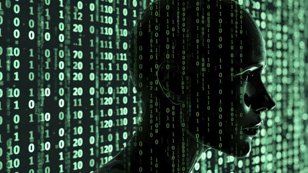 Abstract cyber security image symbolizing data protection, online safety, encryption, and network defense in technology, AI generated