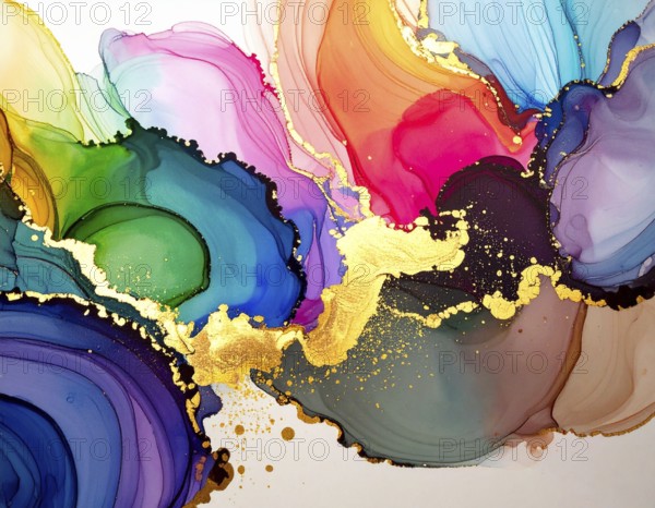 Colorfully painted background with vivid brush strokes and abstract design, symbolizing creativity, expression, and artistic inspiration, AI generated