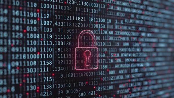 Abstract cyber security image symbolizing data protection, online safety, encryption, and network defense in technology, AI generated