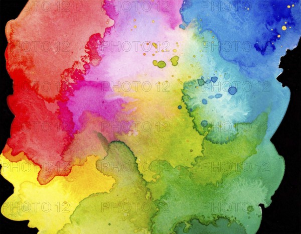Colorfully painted background with vivid brush strokes and abstract design, symbolizing creativity, expression, and artistic inspiration, AI generated