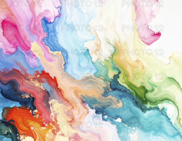 Colorfully painted background with vivid brush strokes and abstract design, symbolizing creativity, expression, and artistic inspiration, AI generated