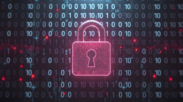 Abstract cyber security image symbolizing data protection, online safety, encryption, and network defense in technology, AI generated