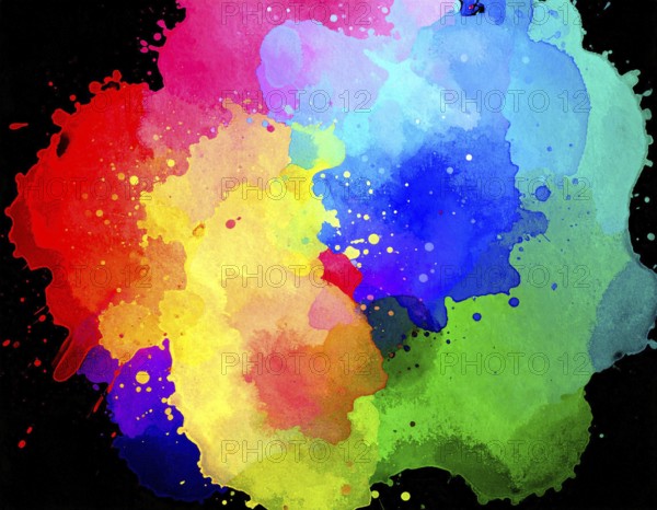 Colorfully painted background with vivid brush strokes and abstract design, symbolizing creativity, expression, and artistic inspiration, AI generated