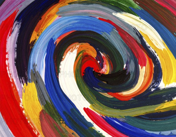 Creative brush strokes abstract poster combining painterly textures and vibrant background, ideal for home and office décor, AI generated
