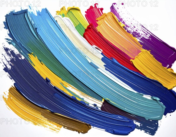 A painterly brush strokes print combining texture, energy, and abstract art, designed for creative decoration and interiors, AI generated