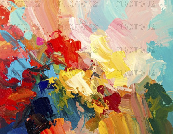 Modern brush strokes abstract poster with digital textures and expressive design, perfect for creative stylish decorations, AI generated