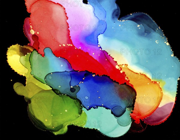 Colorfully painted background with vivid brush strokes and abstract design, symbolizing creativity, expression, and artistic inspiration, AI generated