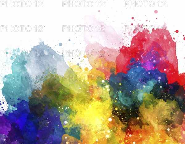 Colorfully painted background with vivid brush strokes and abstract design, symbolizing creativity, expression, and artistic inspiration, AI generated
