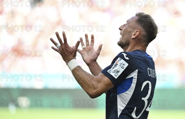 Vladimir Coufal TSG 1899 Hoffenheim (34) Disappointment disappointed after missed goal opportunity Gesture Gesture Soccer Bundesliga, PreZero Arena, Sinsheim, Baden-Württemberg, Germany