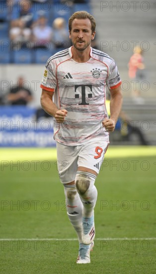 Goal celebration Harry Kane FC Bayern Munich FCB (09) Gesture Gesture Football Bundesliga, PreZero Arena, Sinsheim, Baden-Württemberg, Germany