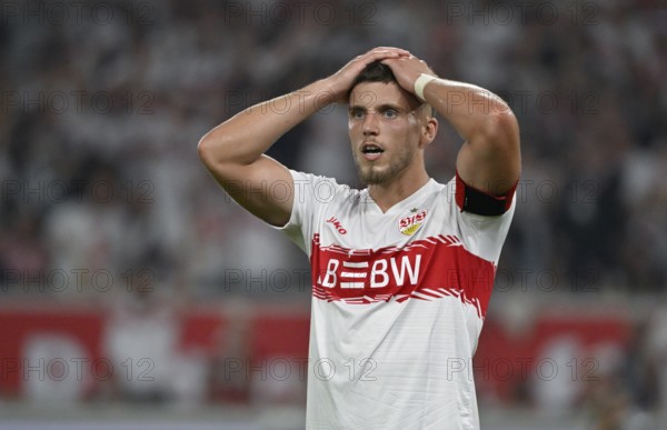 Ermedin Demirovic VfB Stuttgart (09) disappointed Gesture Gesture Football Bundesliga, MHPArena, MHP Arena Stuttgart, Baden-Württemberg, Germany