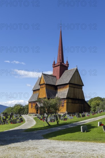 Stave church or Stavkyrkje, Ringebu, Gudbrandsdalen or Gudbrandsdalen, Fylke Oppland, Norway