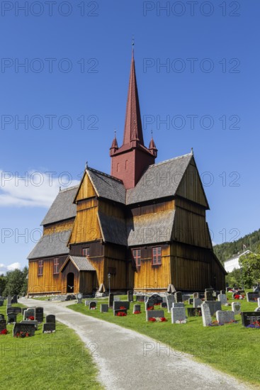 Stave church or Stavkyrkje, Ringebu, Gudbrandsdalen or Gudbrandsdalen, Fylke Oppland, Norway