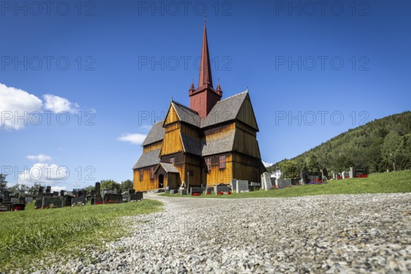 Stave church or Stavkyrkje, Ringebu, Gudbrandsdalen or Gudbrandsdalen, Fylke Oppland, Norway