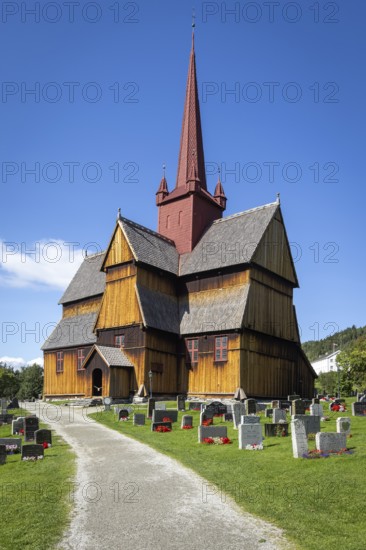 Stave church or Stavkyrkje, Ringebu, Gudbrandsdalen or Gudbrandsdalen, Fylke Oppland, Norway