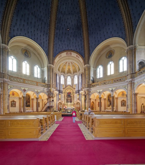 Church of the Assumption of the Virgin Mary in neo-Byzantine style, interior, spa town in the Imperial Forest, Mariánské Lázne, Mariánské Lázne, Czech Republic, Czech Republic