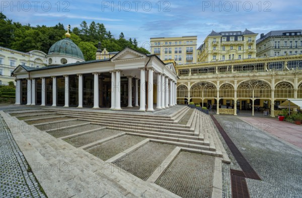 Pavilion of the Cross Spring, healing spring, spa park, spa in the Imperial Forest, health, Mariánské Lázne, Mariánské Lázne, Czech Republic, Czech Republic